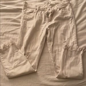 White free people jeans